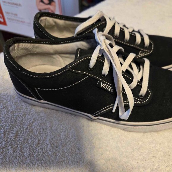 Vans Era shoe sneaker women size 6 US excellent condition black canvas - Picture 3 of 7
